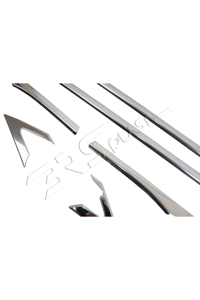 BRSPLAST  Honda Civic Uyumlu 2016-2021 Krom Cam Çıtası 8 Parça Paslanmaz Çelik - Resim 6