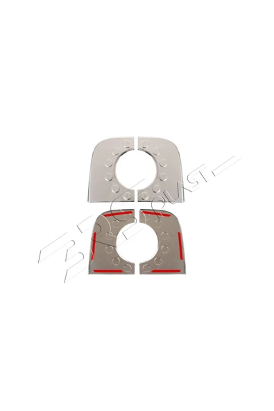 BRSPLAST  Mercedes Sprinter W906 Uyumlu 2006-2018 Krom Arka Amblem Çerçevesi 2 Parça Paslanmaz Çelik - Resim 5