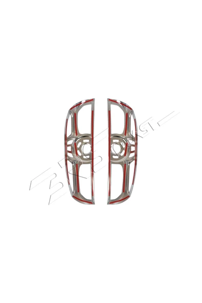 BRSPLAST  Fiat Doblo Uyumlu 2010-2015 Stop Çerçevesi 2 Parça Abs Krom Kaplama - Resim 5