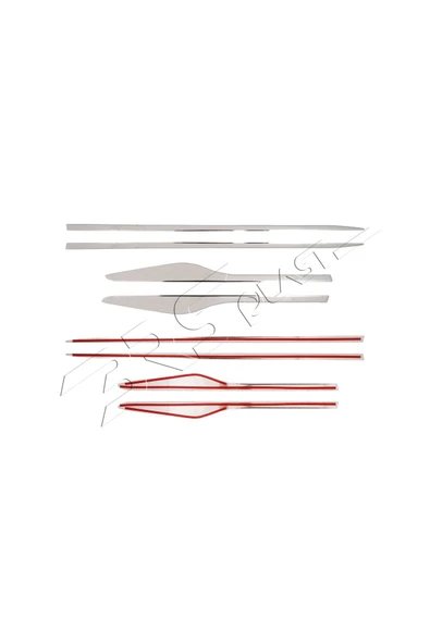 BRSPLAST  Renault Clio 4 Hb Uyumlu 2012-2018 Krom Yan Kapı Çıtası 4 Kapı (YAZISIZ) Paslanmaz Çelik - Resim 5