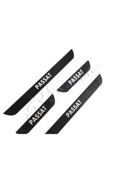 BRSPLAST  Volkswagen Passat Uyumlu Kapı Eşiği Krom Abs Siyah Karbon Kaplama 4 Parça - Resim 4