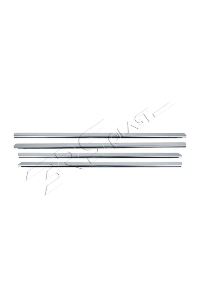 BRSPLAST  Renault Clio 3 Uyumlu 2006-2011 Krom Cam Çıtası 4 Parça Paslanmaz Çelik - Resim 2