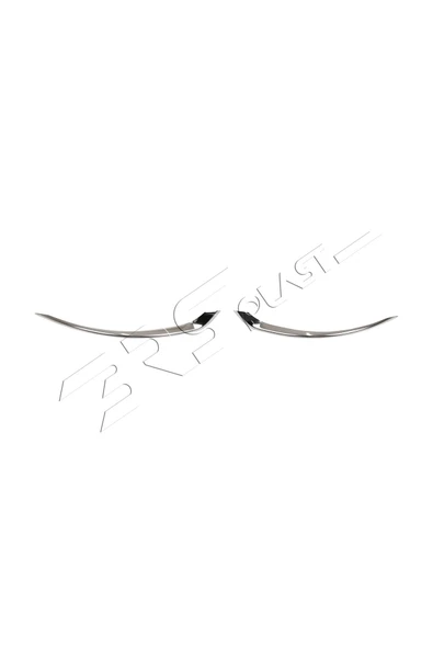 BRSPLAST  Fiat Egea Uyumlu 2015-2019 Krom Reflektör Çerçevesi 2 Parça Paslanmaz Çelik - Resim 2