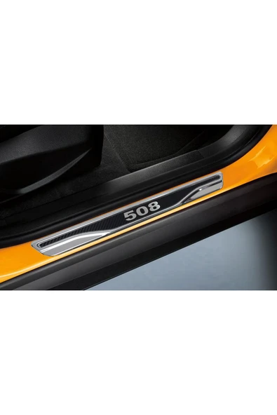 BRSPLAST  Peugeot 508 Uyumlu Kapı Eşiği Karbon Krom 4 Parça Uyumlu - Resim 3