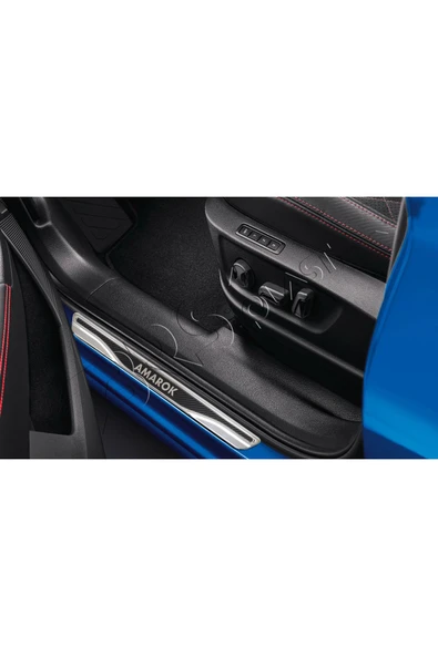 BRSPLAST  Volkswagen Amarok Uyumlu Kapı Eşiği Karbon Krom 4 Parça - Resim 2