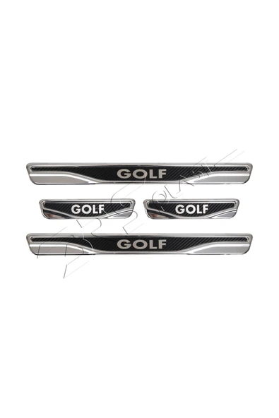 BRSPLAST  Volkswagen Golf Uyumlu Kapı Eşiği Karbon Krom 4 Parça ürün görseli 1