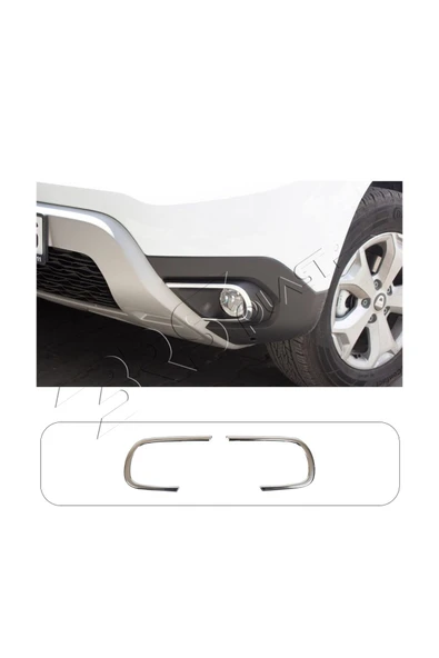 BRSPLAST  Dacia Duster Uyumlu 2018-2024 Krom Sis Farı Çerçevesi 2 Parça Paslanmaz Çelik ürün görseli 1