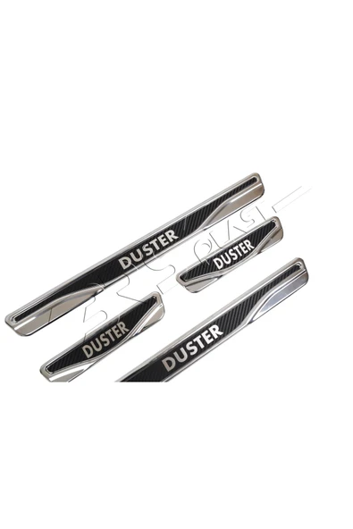 BRSPLAST  Dacia Duster Uyumlu Kapı Eşiği Karbon Krom 4 Parça - Resim 4