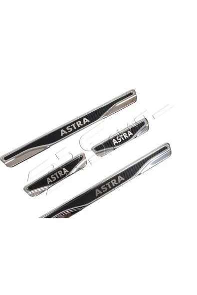 BRSPLAST  Opel Astra Uyumlu Kapı Eşiği Karbon Krom 4 Parça - Resim 4