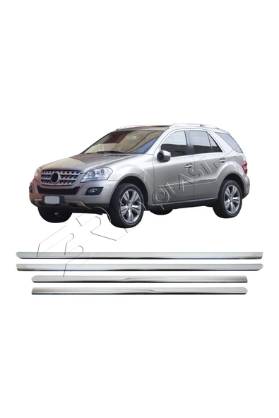 BRSPLAST  Mercedes ML 164 Uyumlu Krom Cam Çıtası 4 Parça Paslanmaz Çelik ürün görseli 1