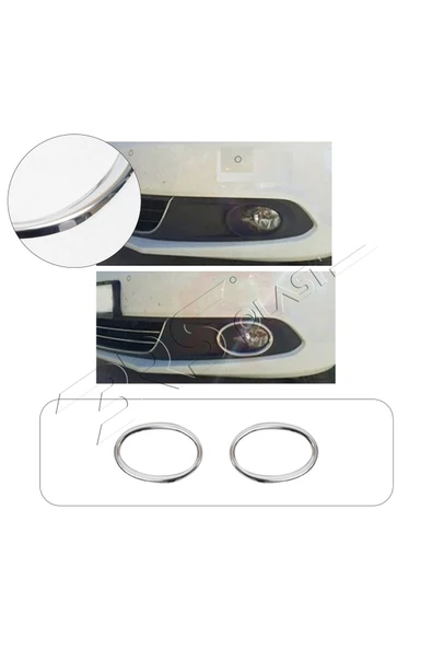 BRSPLAST  Volkswagen Jetta Uyumlu 2011 Ve Üzeri Krom Sis Farı Çerçevesi 2 Parça Paslanmaz Çelik ürün görseli 1