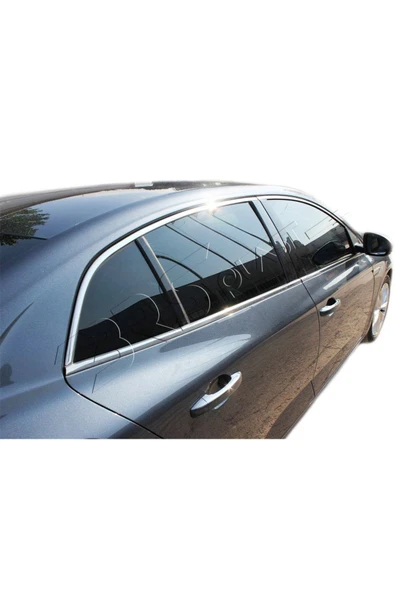 BRSPLAST  Renault Megane 4 Sedan Uyumlu 2016-2020 Krom Cam Çıtası 6 Parça Paslanmaz Çelik - Resim 2