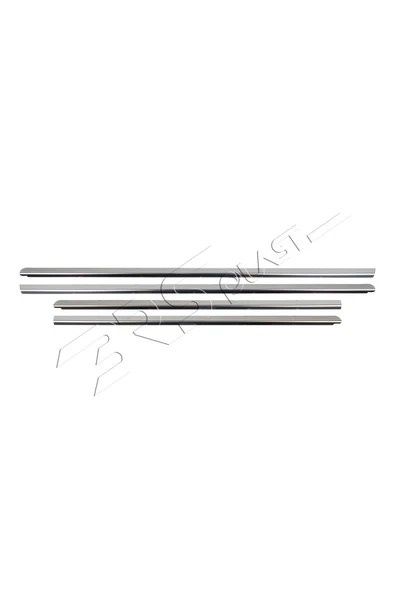 BRSPLAST  Dacia Sandero Stepway Uyumlu 2006-2012 Krom Cam Çıtası 4 Parça Paslanmaz Çelik - Resim 2