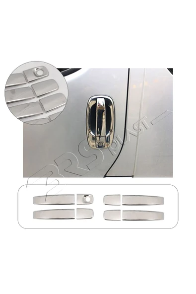 BRSPLAST  Opel Vivaro Uyumlu 2004-2014 Krom Kapı Kolu 4 Kapı Paslanmaz Çelik - Resim 2