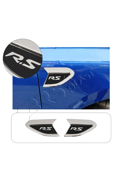 BRSPLAST  Renault Clio 5 Uyumlu Krom Yan Çamurluk Çıtası RS Yazılı 2 Parça Paslanmaz Çelik ürün görseli 1