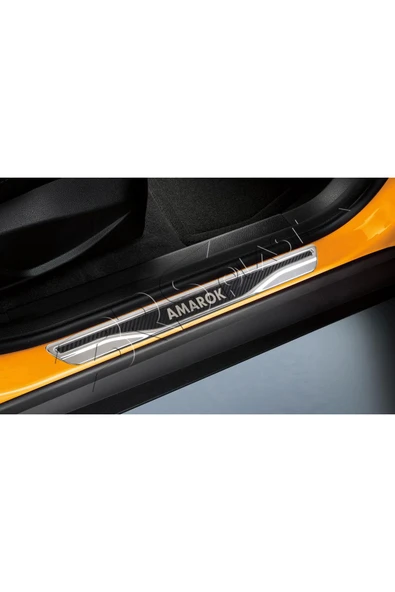 BRSPLAST  Volkswagen Amarok Uyumlu Kapı Eşiği Karbon Krom 4 Parça - Resim 3