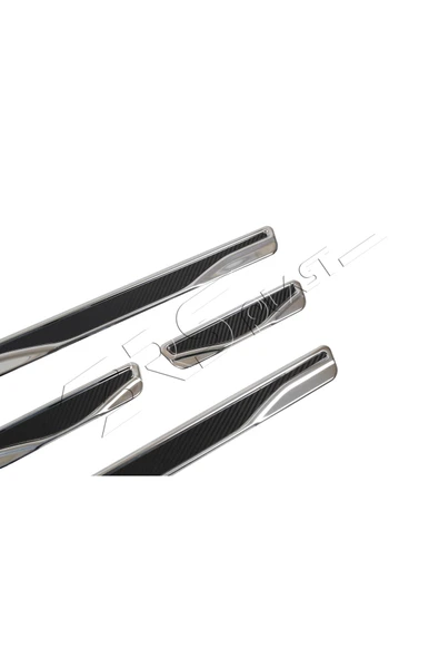 BRSPLAST  Universal Yazısız Kapı Eşiği Karbon Krom 4 Parça - Resim 4