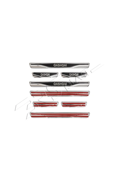 BRSPLAST  Nissan Qashqai Uyumlu Kapı Eşiği Karbon Krom 4 Parça - Resim 6