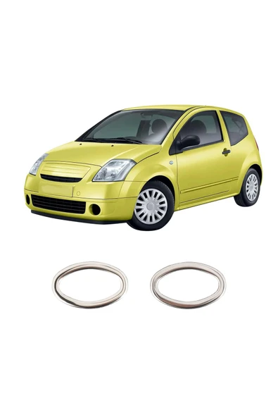 BRSPLAST  Citroen C2 Uyumlu 2003-2009 Krom Sinyal Çerçevesi 2 Parça Paslanmaz Çelik ürün görseli 1