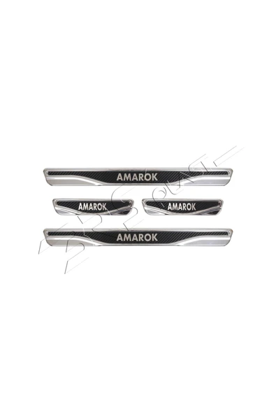 BRSPLAST  Volkswagen Amarok Uyumlu Kapı Eşiği Karbon Krom 4 Parça ürün görseli 1