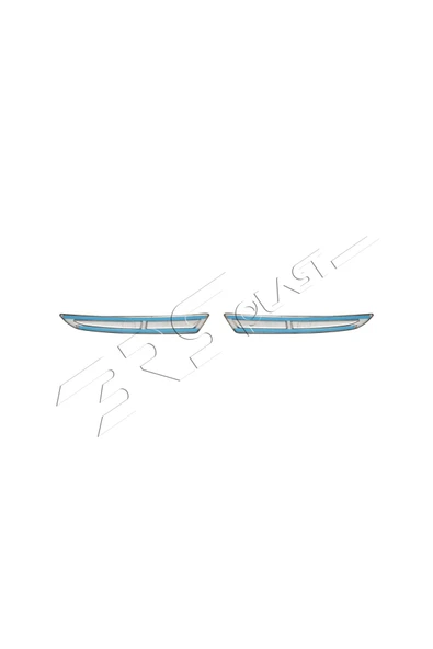 BRSPLAST  Opel Grandland X Uyumlu 2017 Ve Üzeri Krom Arka Difüzör İç Kromu 2 Parça Paslanmaz Çelik - Resim 5