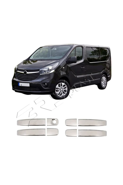 BRSPLAST  Opel Vivaro Uyumlu 2004-2014 Krom Kapı Kolu 4 Kapı Paslanmaz Çelik ürün görseli 1