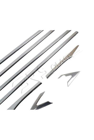 BRSPLAST  Honda Civic Uyumlu 2016-2021 Krom Cam Çıtası 8 Parça Paslanmaz Çelik - Resim 4