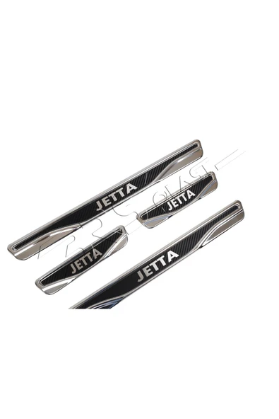 BRSPLAST  Volkswagen Jetta Uyumlu Kapı Eşiği Karbon Krom 4 Parça - Resim 4