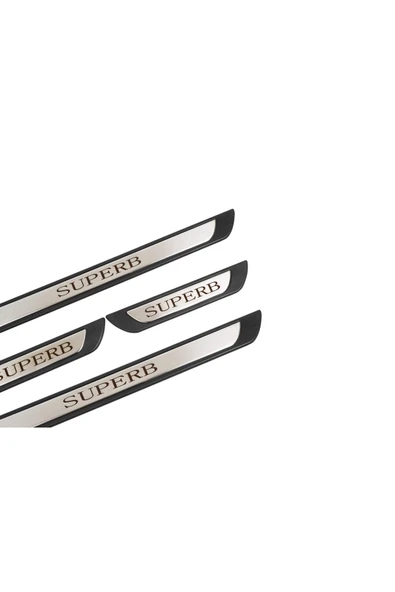 BRSPLAST  Skoda Super B Uyumlu Kapı Eşiği Krom Abs 4 Parça - 4
