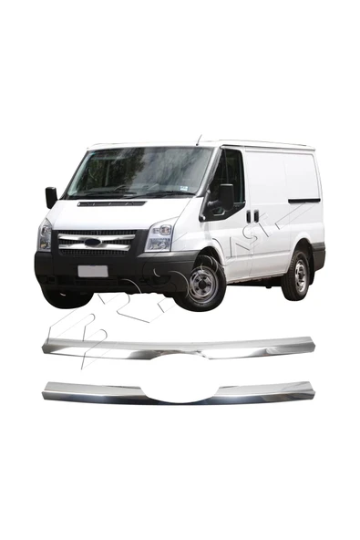 BRSPLAST  Ford Transit Uyumlu 2007-2013 Krom Ön Panjur 2 Parça Paslanmaz Çelik - Resim 3