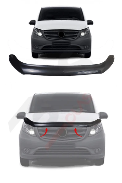 BRSPLAST  Mercedes Vito W447 Uyumlu 2014 Ve Üzeri Abs Kaput Rüzgarlığı - Resim 2