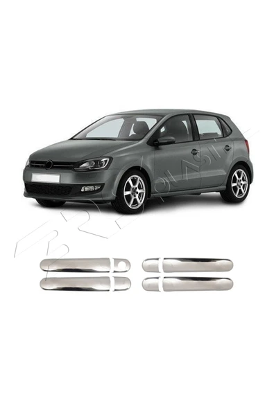 BRSPLAST  Volkswagen Polo Uyumlu 2009-2017 Krom Kapı Kolu 4 Kapı Paslanmaz Çelik - Resim 2