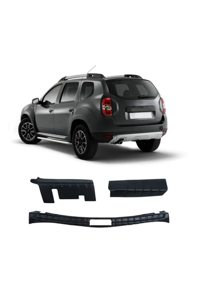 BRSPLAST  Dacia Duster Uyumlu 2010-2017 Abs Bagaj Koruma Eşiği 3 Parça - Resim 2