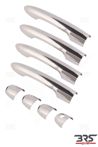 BRSPLAST  Renault Clio 3 Uyumlu 2006-2011 Krom Kapı Kolu 4 Kapı Paslanmaz Çelik - Resim 2