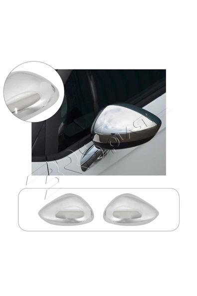 BRSPLAST  Citroen C5 Uyumlu 2008-2015 Krom Ayna Kapağı 2 Parça Paslanmaz Çelik ürün görseli 1
