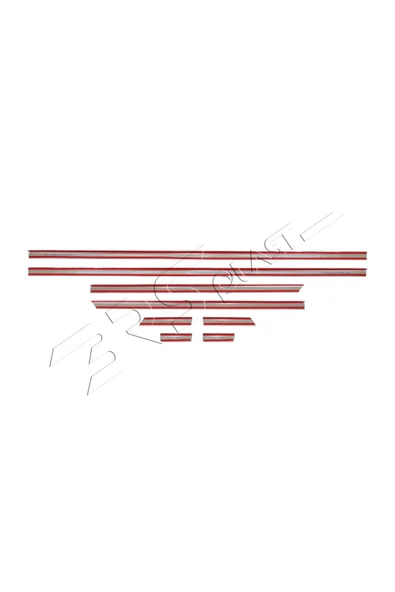 ServetDizaynOto  Volkswagen Passat B8 Uyumlu 2015-2019 Krom Yan Kapı Çıtası 8 Parça Paslanmaz Çelik - Resim 7