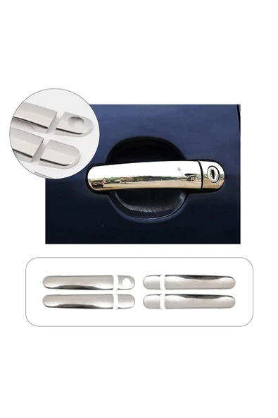 BRSPLAST  Volkswagen Golf 5 Uyumlu 2004-2009 Krom Kapı Kolu 4 Kapı Paslanmaz Çelik ürün görseli 1