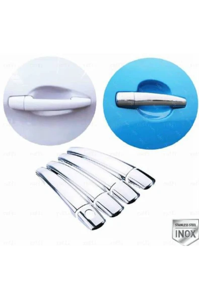 BRSPLAST  Citroen C4 Uyumlu 2004-2010 Krom Kapı Kolu 4 Kapı Paslanmaz Çelik ürün görseli 1