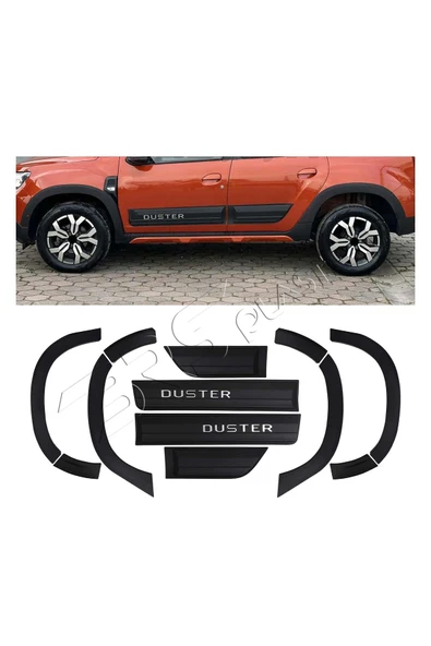 BRSPLAST  Dacia Duster Uyumlu 2018-2024 Enjeksiyon Baskı Düz Dodik Seti 12 Parça Yazılı (Sensörsüz) ürün görseli 1