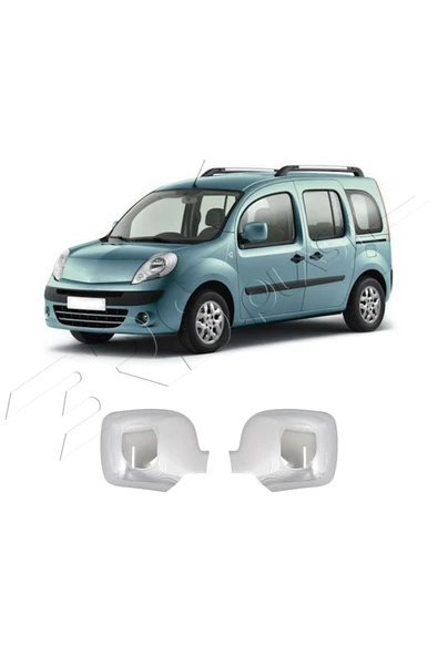 BRSPLAST  Renault Kangoo Uyumlu 2008-2013 Ayna Kapağı 2 Parça Abs Krom Kaplama - Resim 2