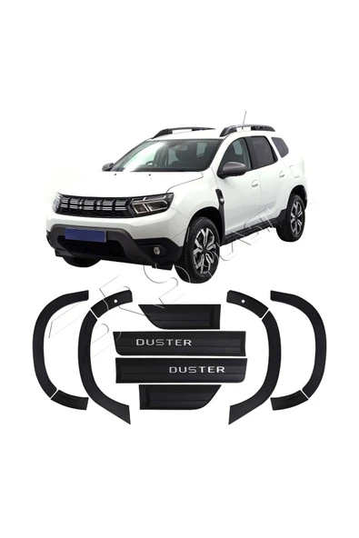 BRSPLAST  Dacia Duster Uyumlu 2018-2024 Enjeksiyon Baskı Düz Dodik Seti 12 Parça Yazılı (Sensörlü) - Resim 3