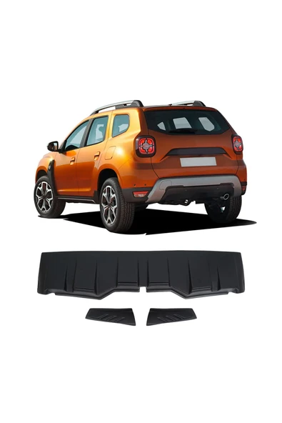 BRSPLAST  Dacia Duster Uyumlu 2018-2024 Abs Arka Cam Üstü Spoiler 3 Parça - Resim 2