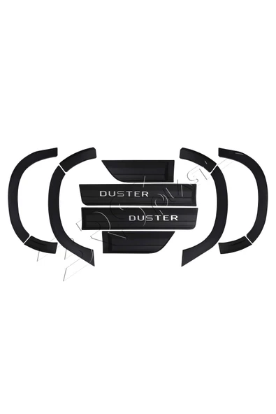 BRSPLAST  Dacia Duster Uyumlu 2018-2024 Enjeksiyon Baskı Düz Dodik Seti 12 Parça Yazılı (Sensörsüz) - Resim 2