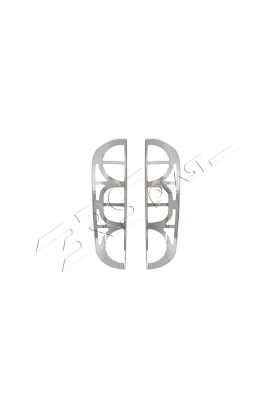 BRSPLAST  Fiat Doblo Facelift Uyumlu 2006-2010 Stop Çerçevesi 2 Parça Abs Krom Kaplama - Resim 3