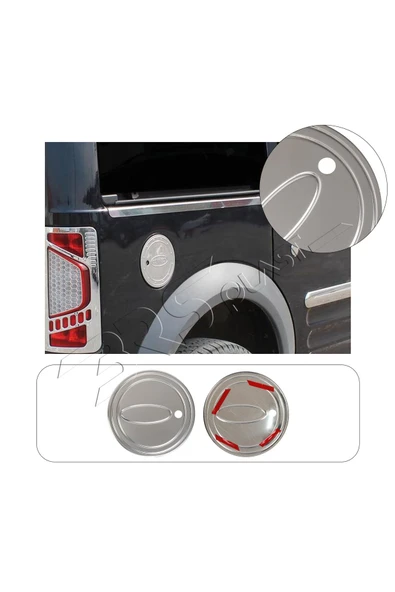 BRSPLAST  Ford Connect Uyumlu 2009-2014 Krom Depo Kapağı Paslanmaz Çelik ürün görseli 1