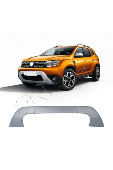ServetDizaynOto  Dacia Duster Uyumlu 2018-2024 Abs Ön Tampon Plaka Altı U Difüzör Mat Gri - Resim 2