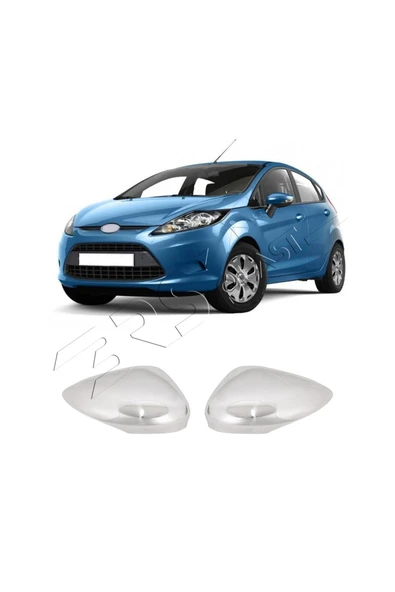 ServetDizaynOto  Ford Fiesta Uyumlu 2009-2017 Krom Ayna Kapağı 2 Parça Paslanmaz Çelik - Resim 2