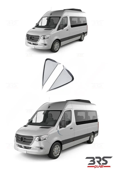 BRSPLAST  Mercedes Sprinter W907 Uyumlu 2018 Ve Üzeri Krom Kelebek Cam Nikelajı 2 Parça ürün görseli 1