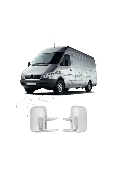 BRSPLAST  Mercedes Sprinter W901 Uyumlu 1995-2006 Ayna Kapağı 2 Parça Abs Krom Kaplama - Resim 2