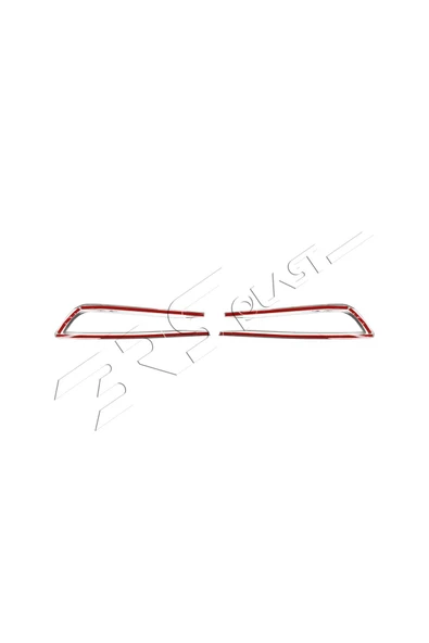 ServetDizaynOto  Volkswagen Passat B8 Uyumlu 2015-2019 Krom Sis Çerçevesi 2 Parça Paslanmaz Çelik - Resim 5